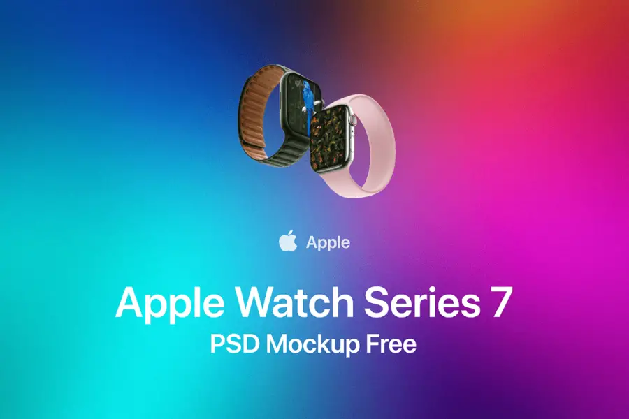 Maqueta de Apple Watch Series 7 PSD gratis -