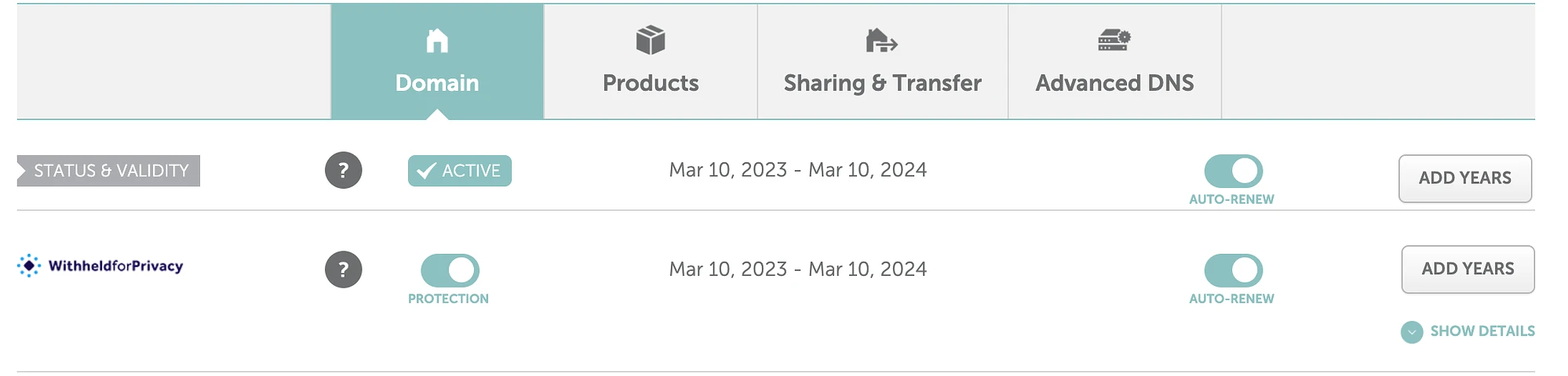 Verifique a data de expiração do domínio com Namecheap.