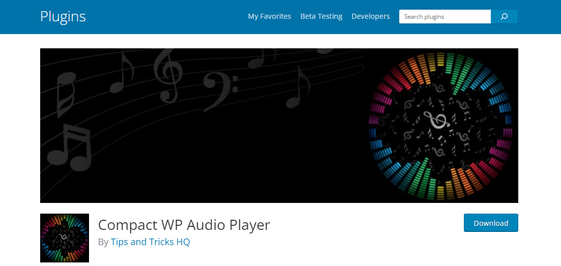 Pemutar Audio WP Ringkas