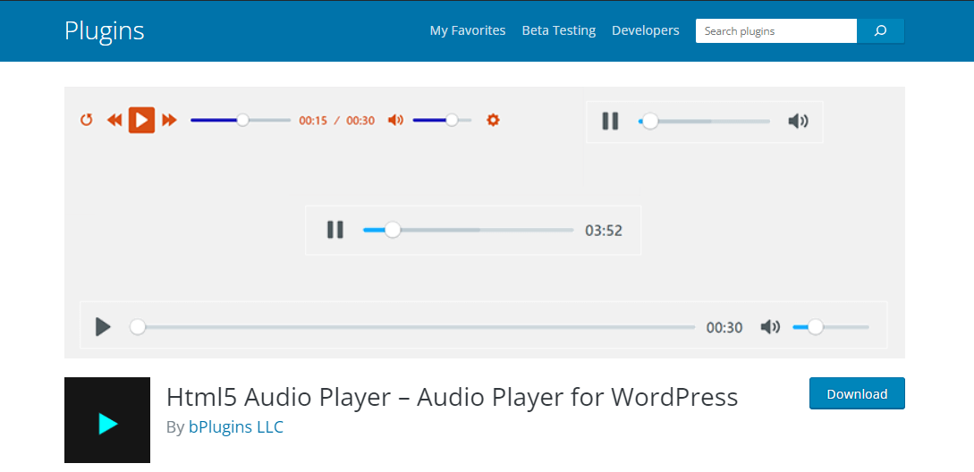 Lecteur audio HTML5