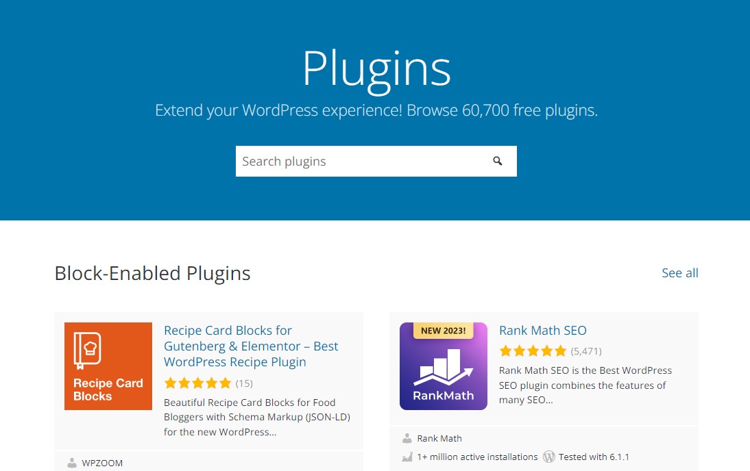 Plug-ins gratuitos para WordPress