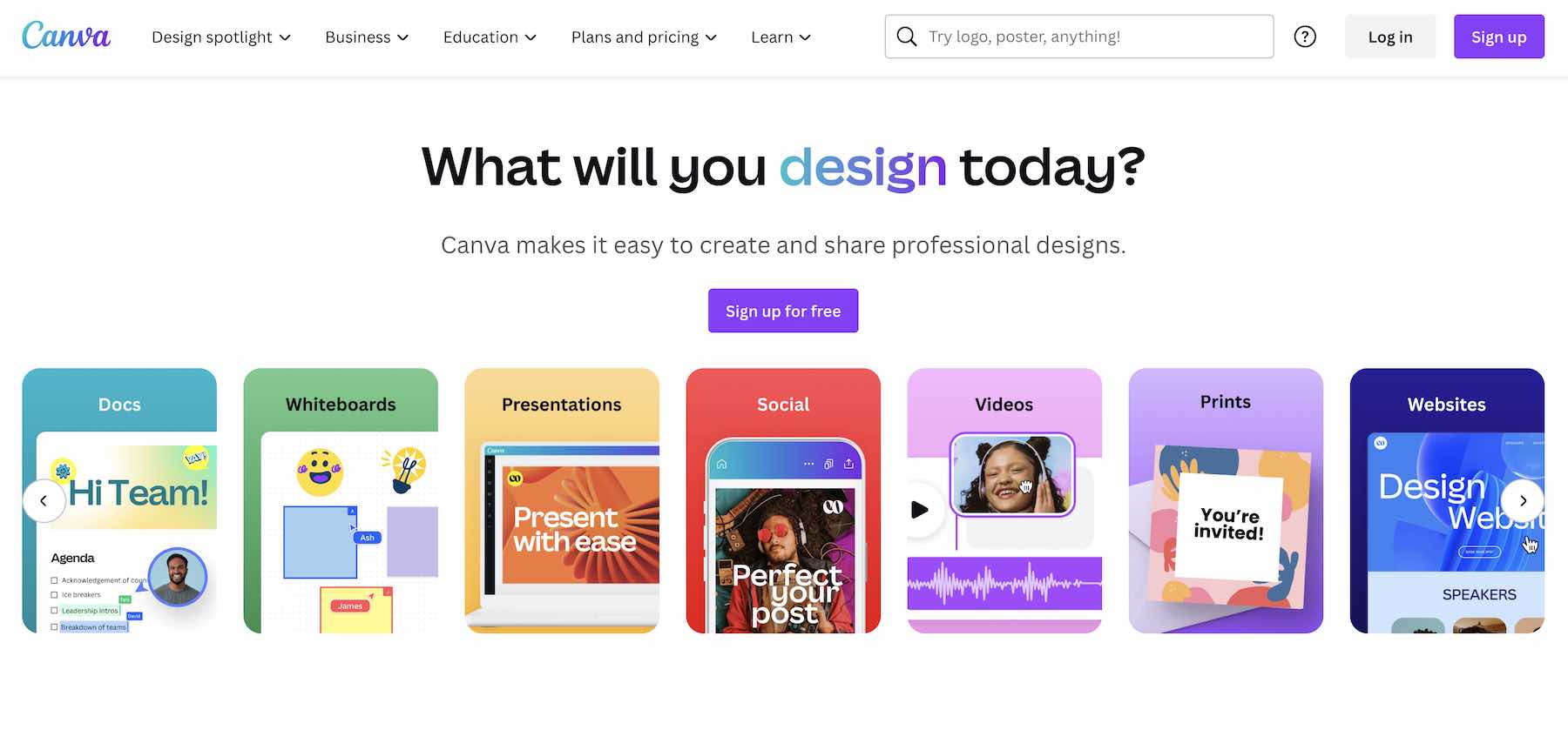 Canva-Homepage