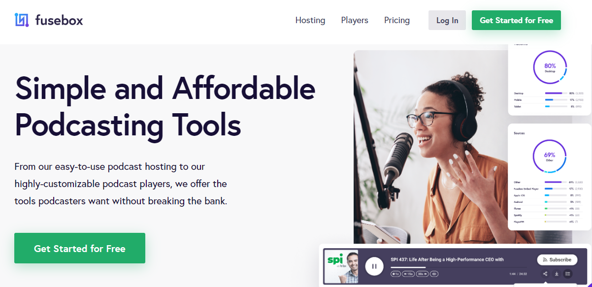 Fusebox- Servicii de găzduire podcast de top