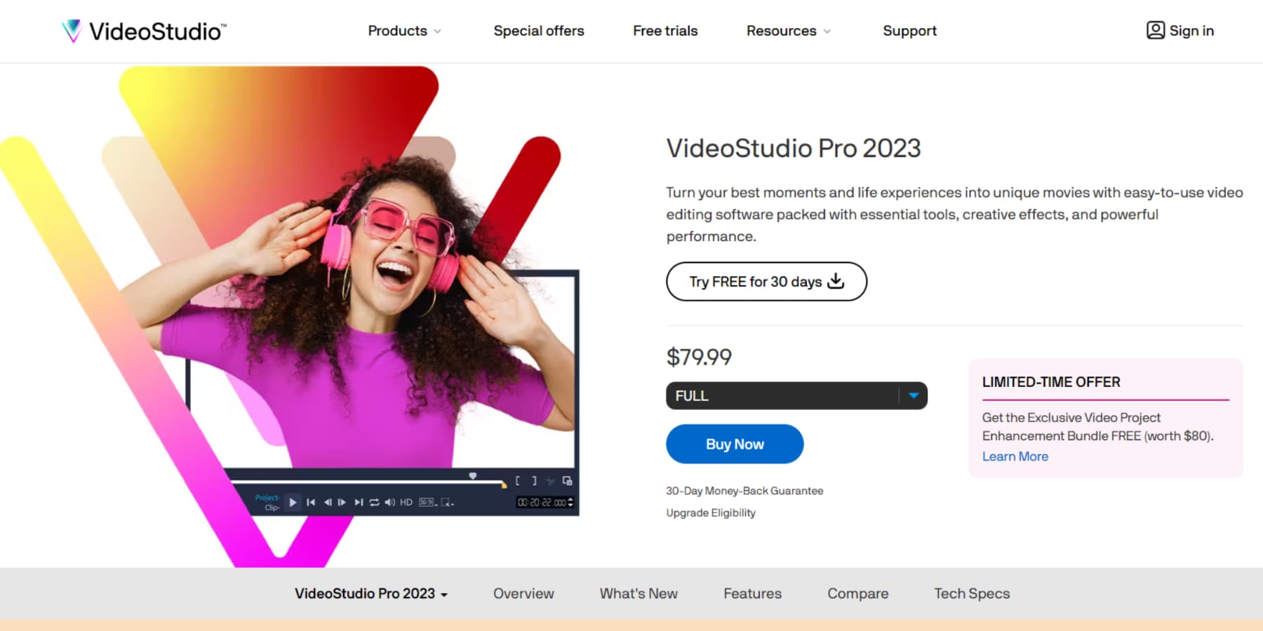 VideoStudio Pro 홈페이지