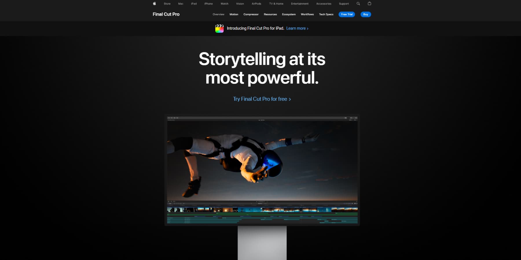 หน้าแรกของ Final Cut Pro