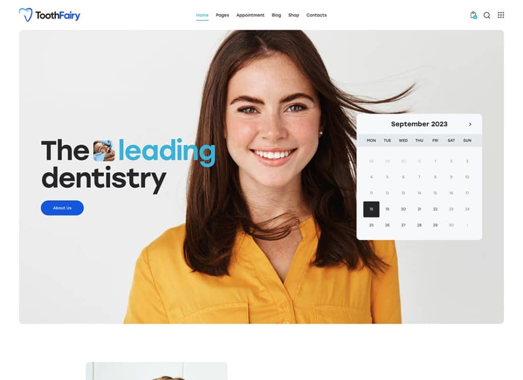 Tooth Fairy – Thème WordPress pour dentiste et odontologue médical