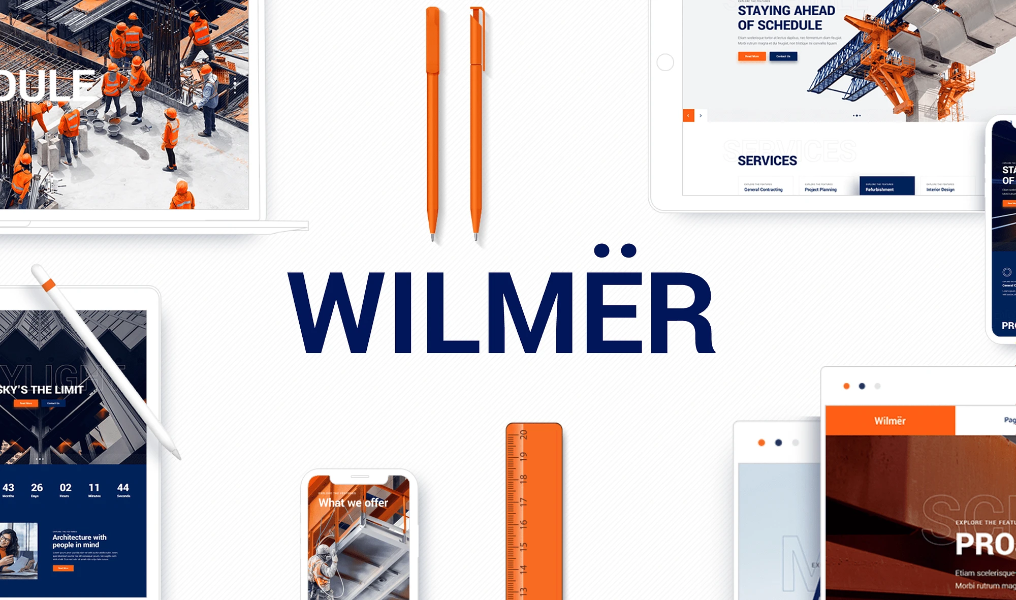 Wilmer是一个建筑主题，可以用作物业管理网站模板。