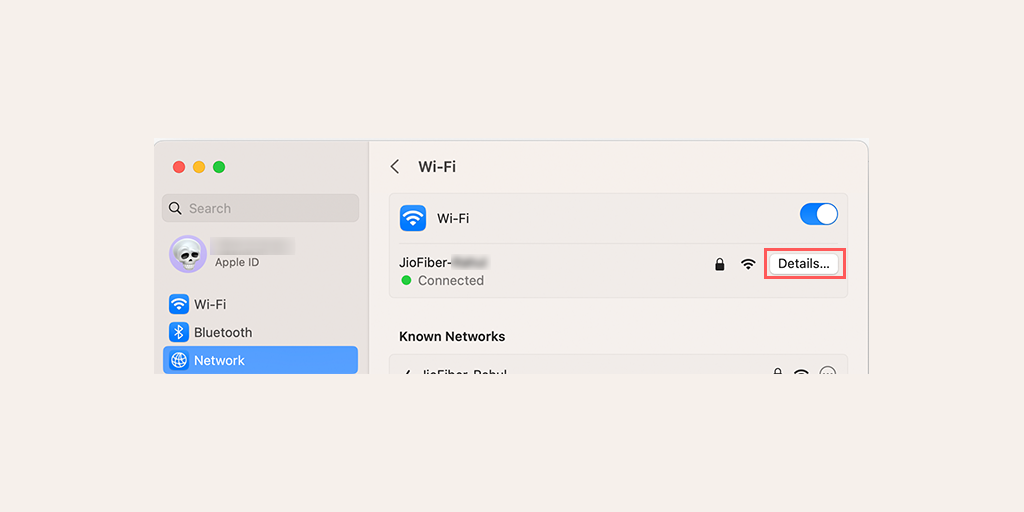 WLAN profiles in mac