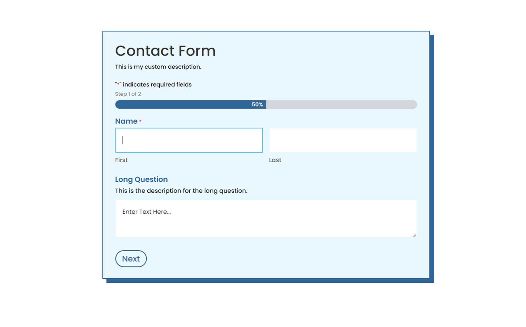 Modulo Styler Gravity Forms per Divi Esempio 1