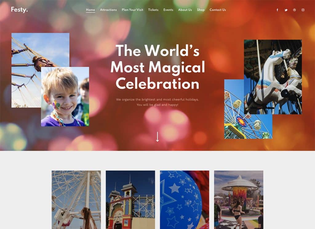 Festy – WordPress-Theme für Themenpark, Zirkus und Festival