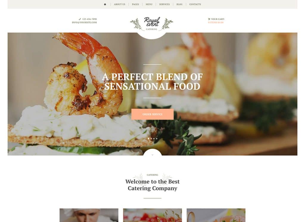 Royal Event – ​​WordPress-Theme für Hochzeitsplaner und Catering-Unternehmen