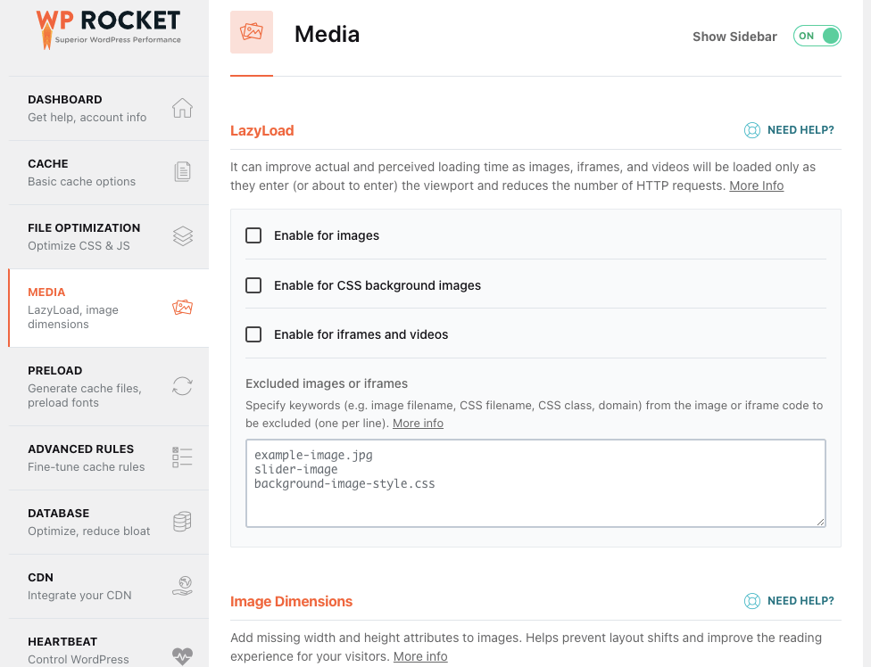 wprocket-otimização de mídia