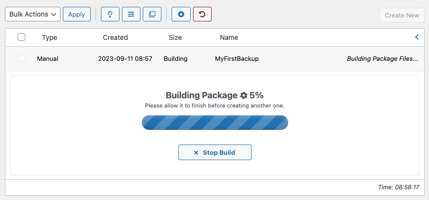 Construindo pacote Duplicador