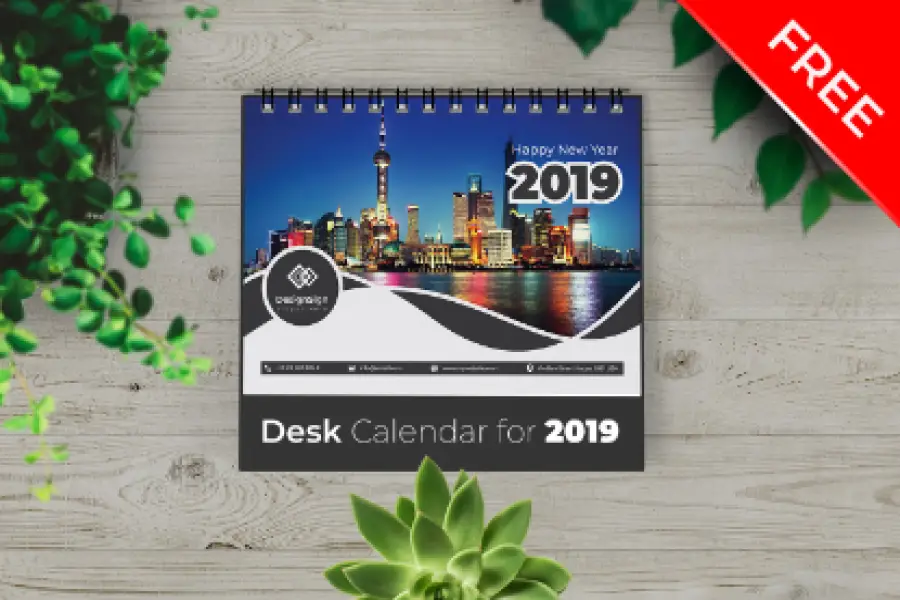 Calendario de escritorio 2019 (GRATIS) -