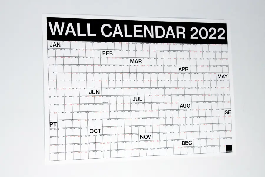 ปฏิทินติดผนัง 2022 - ดาวน์โหลดฟรี -