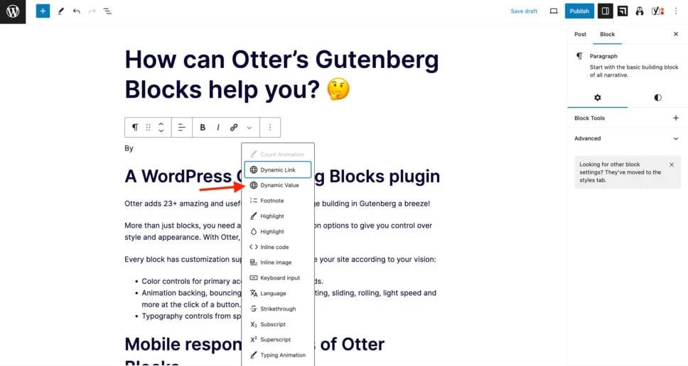 การเพิ่มชื่อผู้แต่งเป็นค่าไดนามิกใน Gutenberg