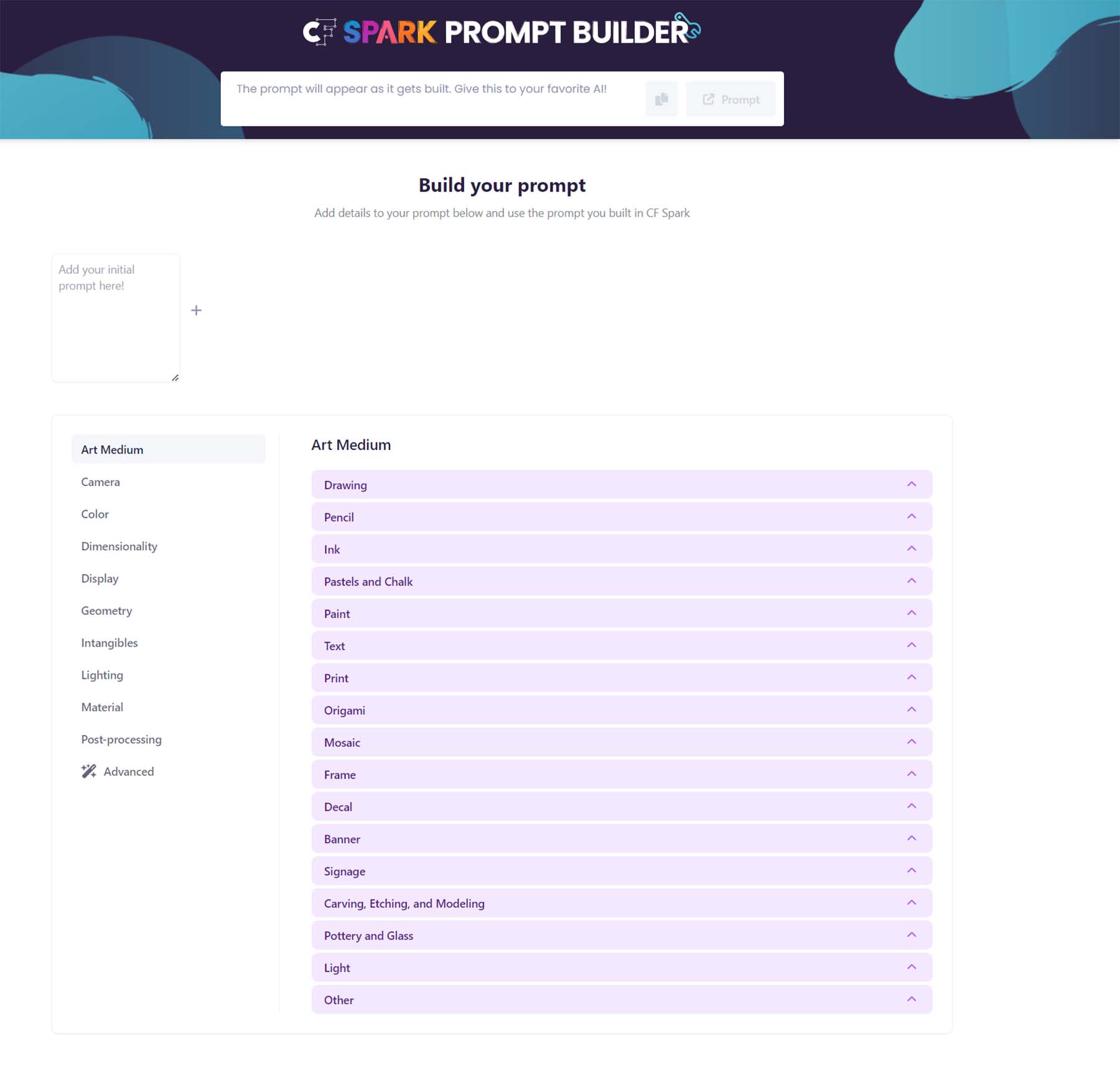 ตัวสร้าง CF Spark Prompt