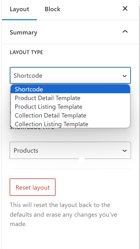 Setări ShopWP Layout Builder