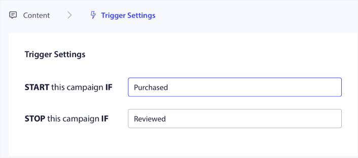 Revisar la configuración del activador de campaña