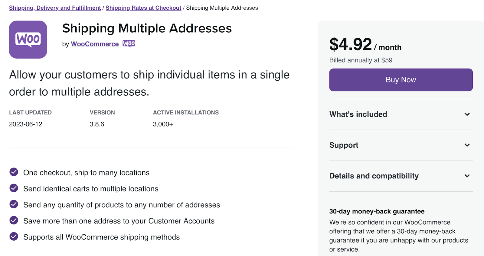 Shipping Multiple Addresses 拡張機能を使用すると、顧客がギフトを購入し、友人や家族に直接発送できるようになります。