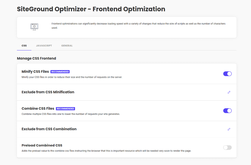 Optimisation de l'interface SG Optimizer