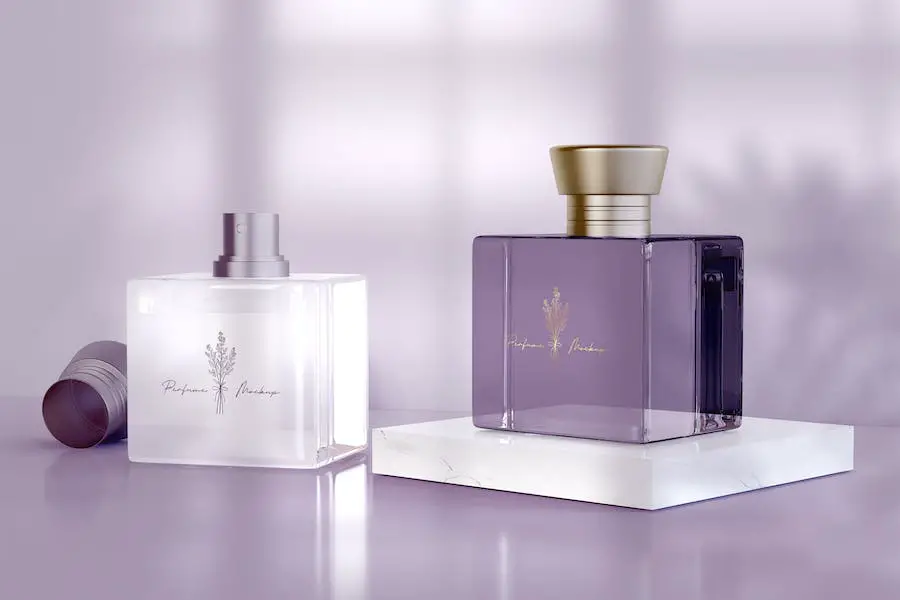 Maquette de parfums cosmétiques -