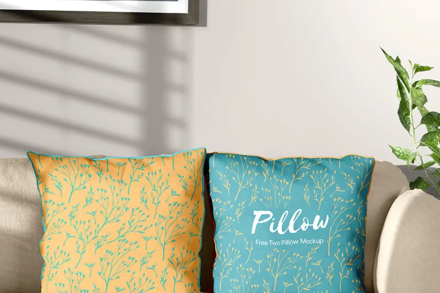 Mockup Dua Bantal Gratis -