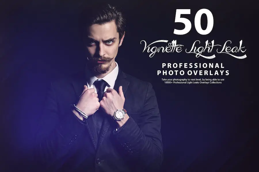 50 Vignettenlicht-Leck-Foto-Overlays -