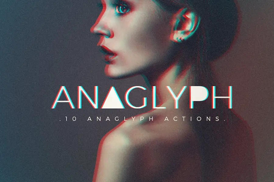 Anaglyph Photoshop-Aktionen -