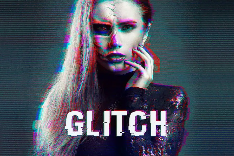 Glitch Photoshop-Aktion -