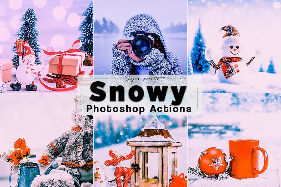 Acciones de Photoshop de nieve -