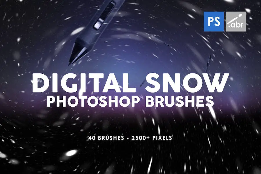 Pinceaux Photoshop numériques pour la neige -