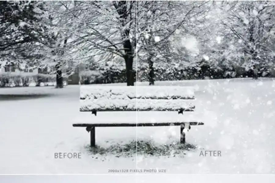 Echte Schnee-Photoshop-Aktion -