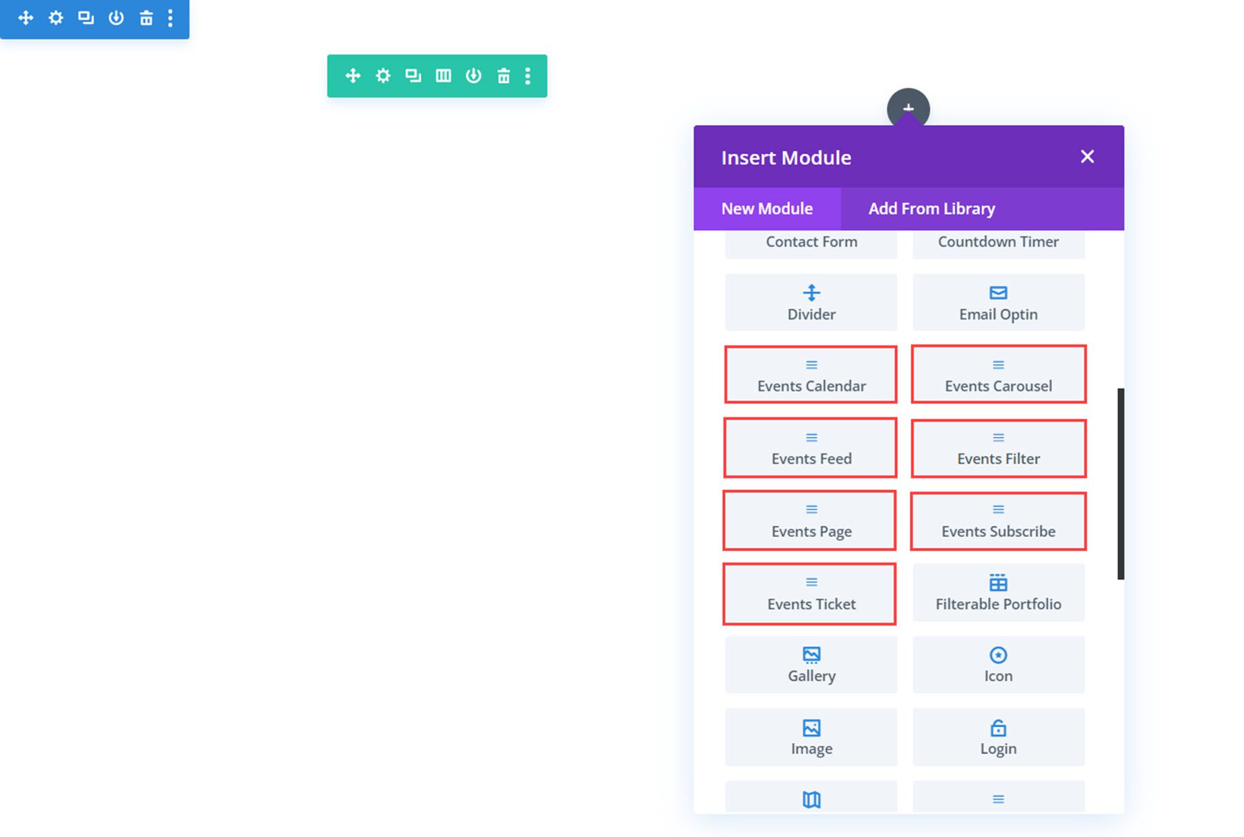 Divi イベント カレンダー 新しいモジュール