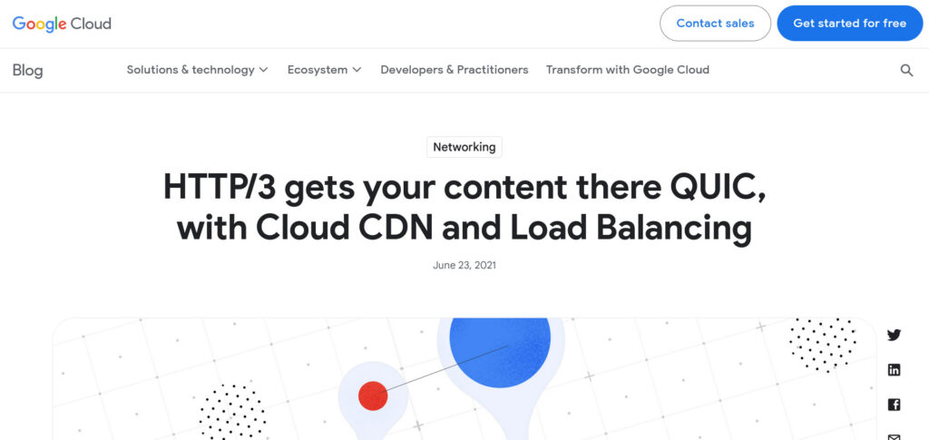 Google Cloud utilisant http3