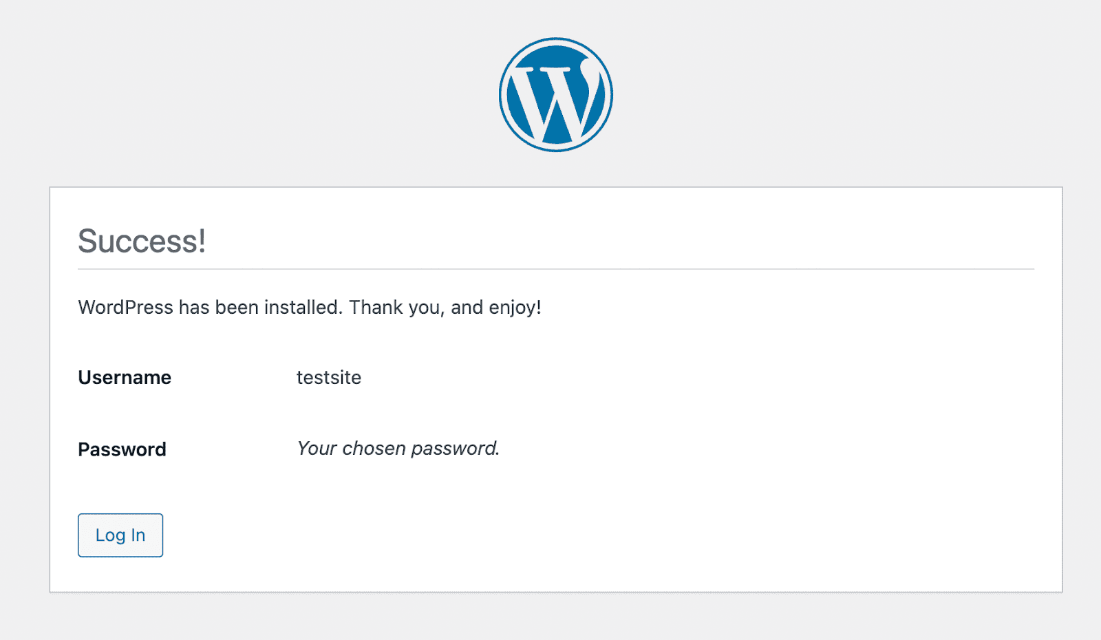 Kiedy będziesz zadowolony ze swoich wyborów, naciśnij przycisk Zainstaluj WordPress w lewym dolnym rogu strony.