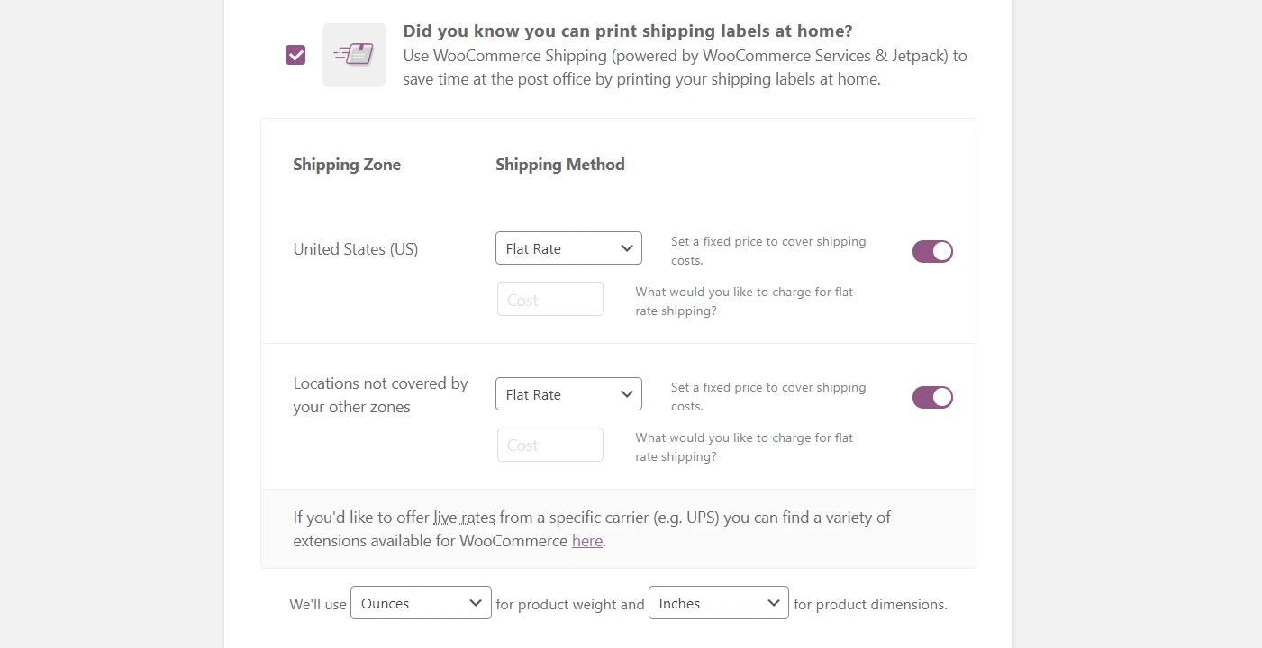 Otro paso importante en el tutorial de WooCommerce es configurar el envío para su tienda WooCommerce.