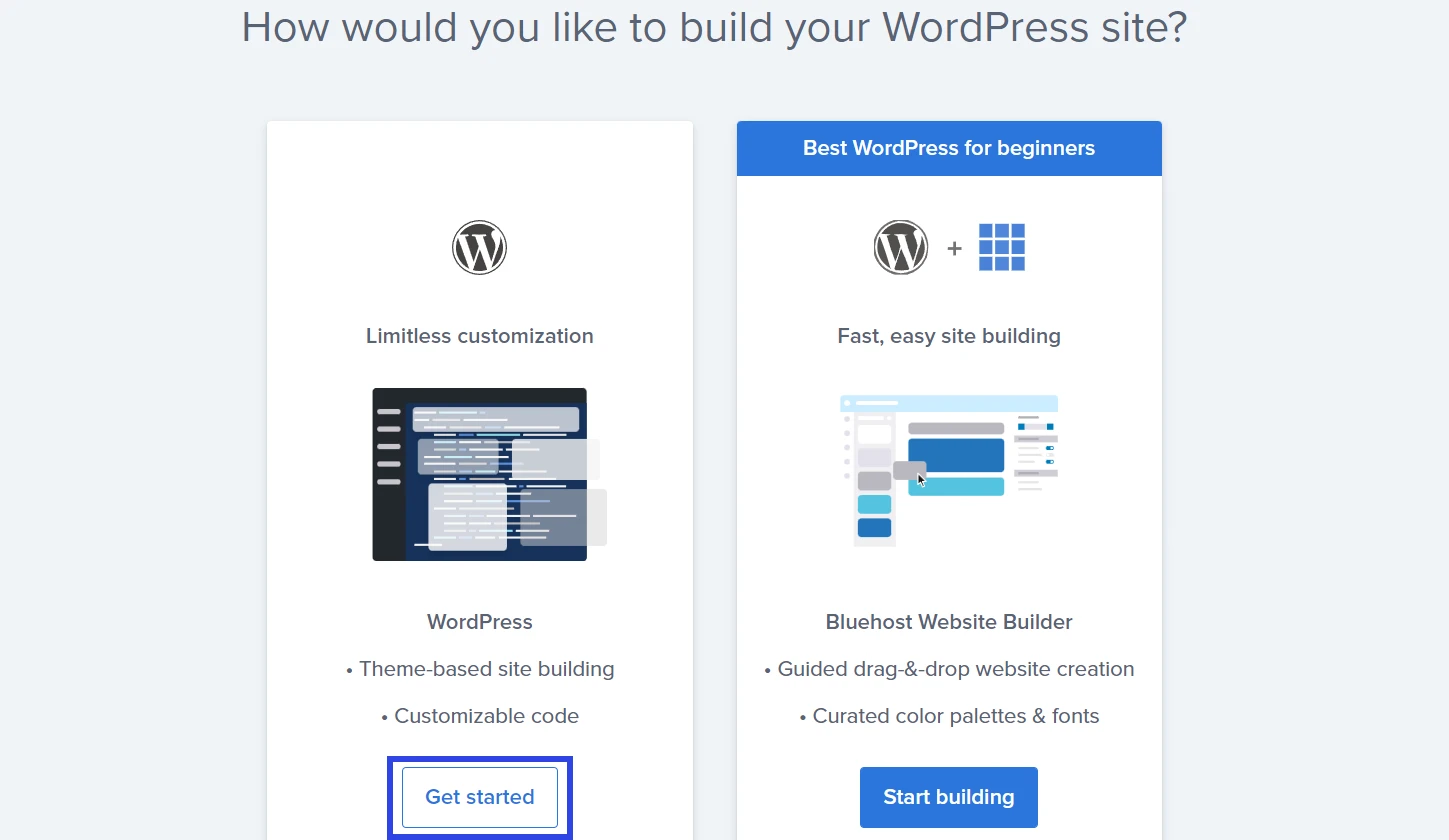 Cara menginstal WordPress dengan Bluehost.