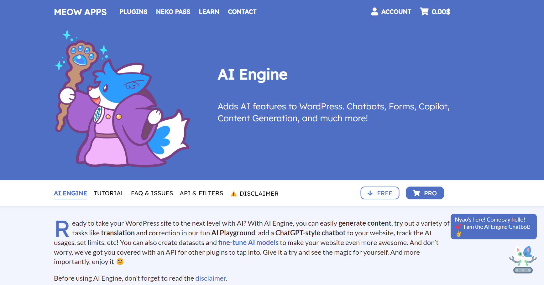 أفضل كاتب محتوى في WordPress - قسم أبطال AI Engine