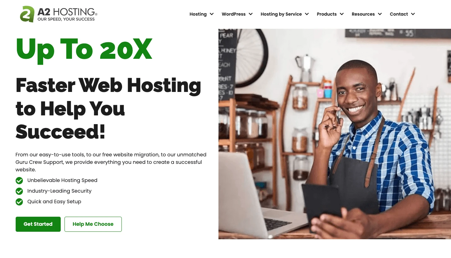 Günstiges Webhosting: A2 Hosting.