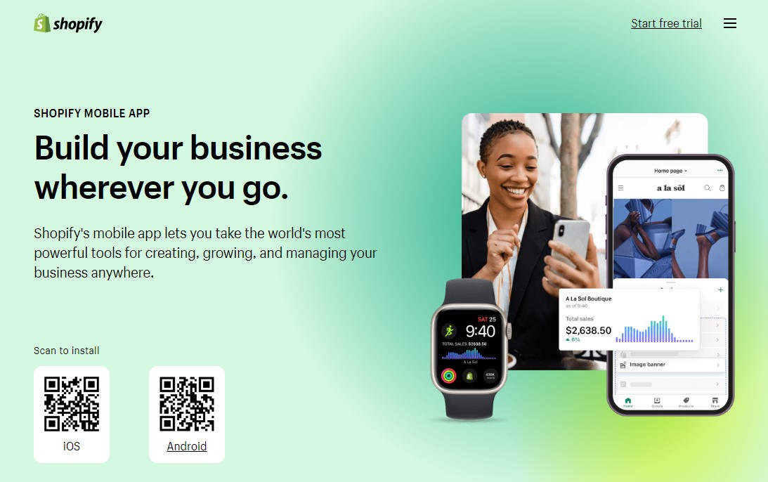 Shopify 免費 IOS 和 Android 應用程式