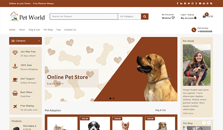 Pet Store WooCommerce Theme