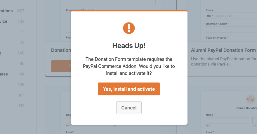 ติดตั้ง PayPal addon ใน WPForms