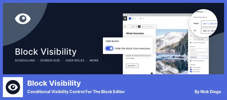 Plug-in Visibilità blocchi: controllo visibilità condizionale per l'editor blocchi