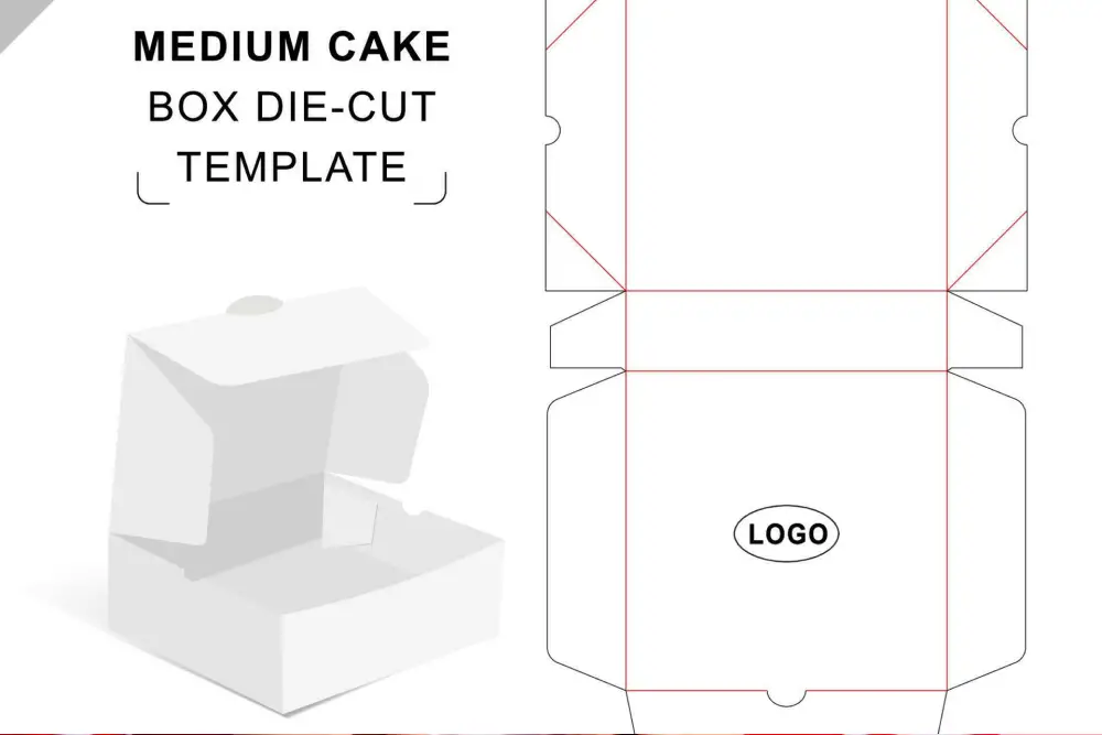 Maquetas de cajas para pasteles -