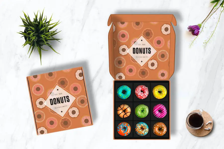 Mockup Kotak Kue & Donat -