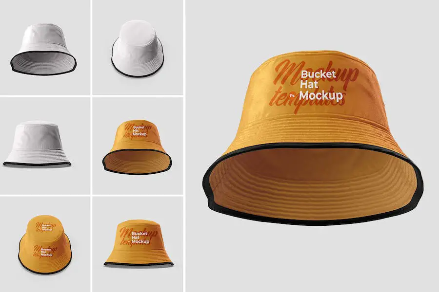 Makiety kapeluszy typu Bucket -