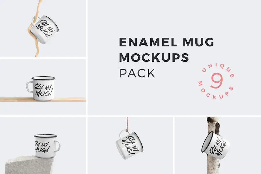 Emaille-Becher-Mockups-Paket -