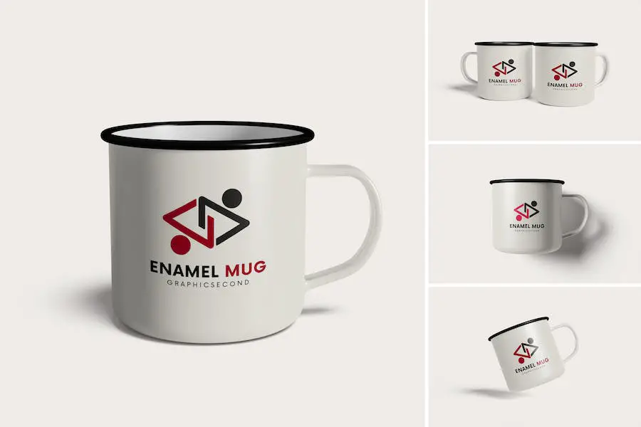 Mockup di tazza smaltata -