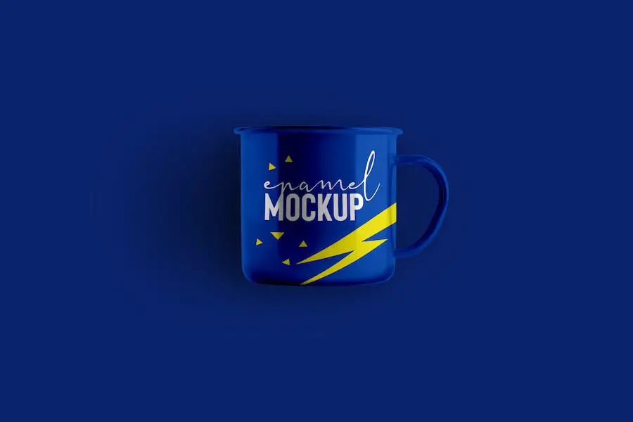 Mockup di tazza smaltata -